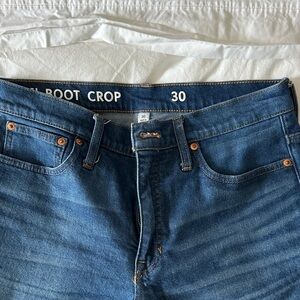 J. Crew Mid Blue Ankle Crop Jeans